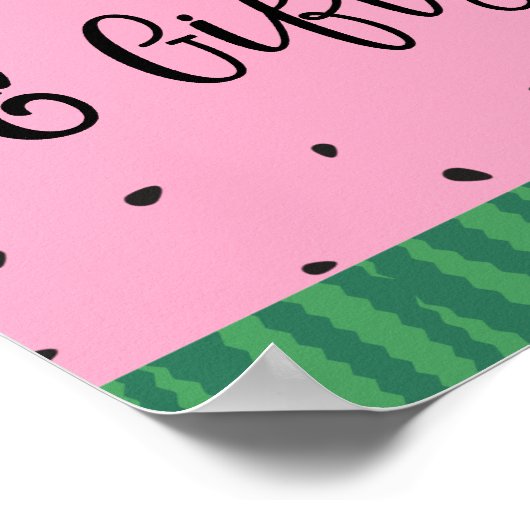 Zeichen für Wassermelonen Poster (Ecke)