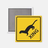 Zeichen für Weasel/Frettchen Magnet (Vorderseite/Rückseite)