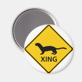 Zeichen für Weasel/Frettchen Magnet (Vorderseite/Rückseite)