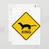 Zeichen für Weasel/Frettchen Postkarte (Vorne/Hinten)