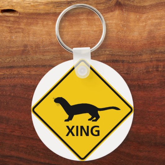 Zeichen für Weasel/Frettchen Schlüsselanhänger (Vorderseite)