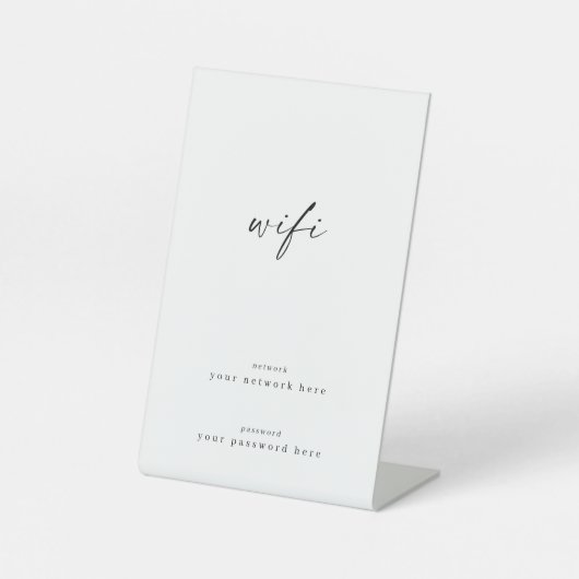 Zeichen für WiFi-Informationen Sockelschild (Vorderseite)