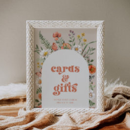 Zeichen für Wildblume Poster