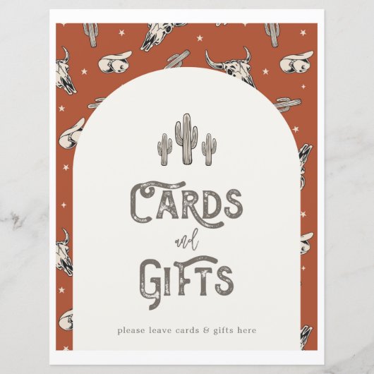 Zeichen für Wilde Westkarten und Geschenke (Vorderseite)