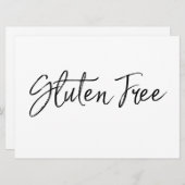 Zeichen "glutenfrei" | Stilvolle Handschrift (Vorne/Hinten)