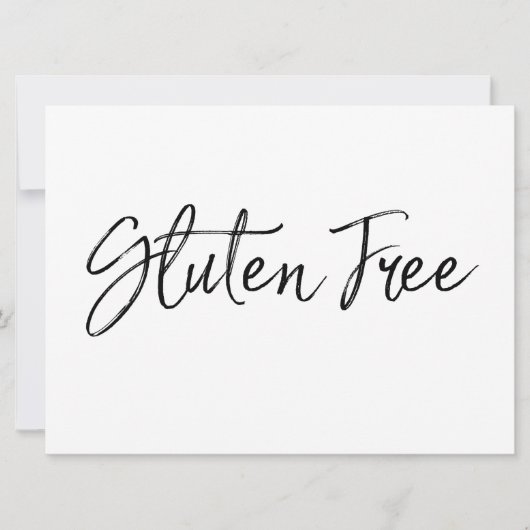 Zeichen "glutenfrei" | Stilvolle Handschrift (Vorderseite)