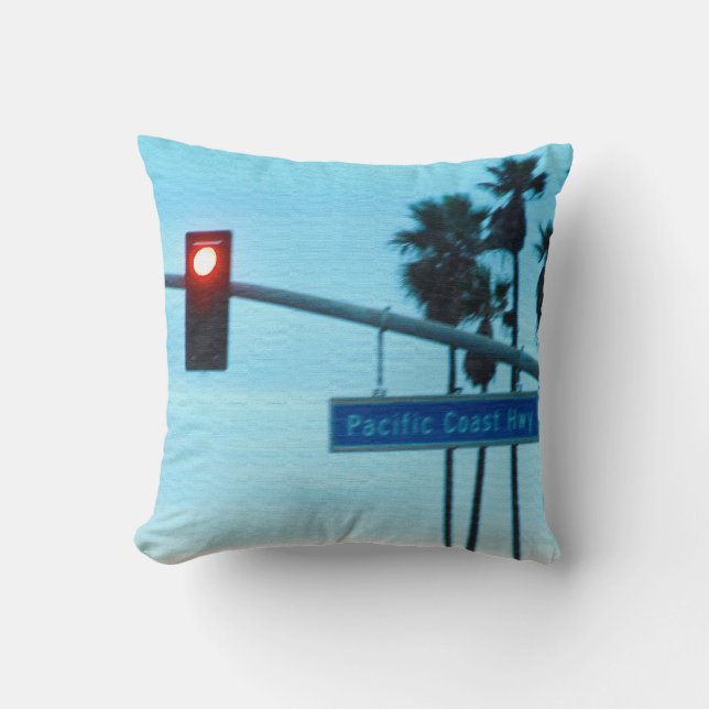 Zeichen | Huntington Beach CA der Kissen (Vorderseite)