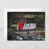 Zeichen "I Liebe Aruba", Fotografie, Postkarte (Vorne/Hinten)