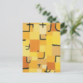 Zeichen im gelben Abstrakten Paul Klee Postkarte (Stehend Vorderseite)