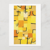 Zeichen im gelben Abstrakten Paul Klee Postkarte (Vorderseite)