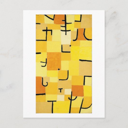 Zeichen im gelben Abstrakten Paul Klee Postkarte (Vorderseite)