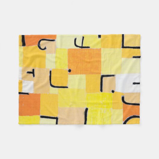 Zeichen in Gelb, Paul Klee Fleecedecke (Vorderseite (Horizontal))