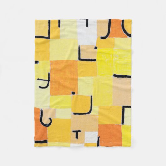 Zeichen in Gelb, Paul Klee Fleecedecke (Vorderseite)