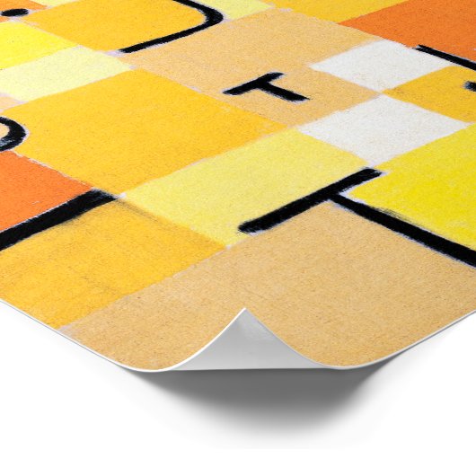 Zeichen in Gelb, Paul Klee Poster (Ecke)