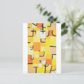 Zeichen in Gelb, Paul Klee Postkarte (Stehend Vorderseite)