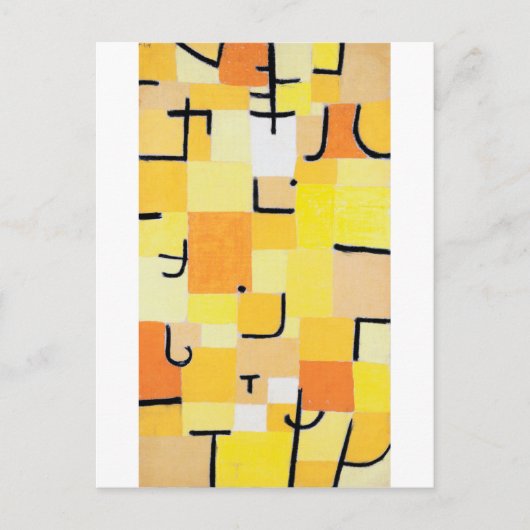 Zeichen in Gelb, Paul Klee Postkarte (Vorderseite)