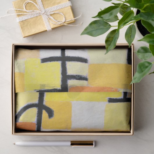 Zeichen in Gelb, Paul Klee Seidenpapier (Geschenk)