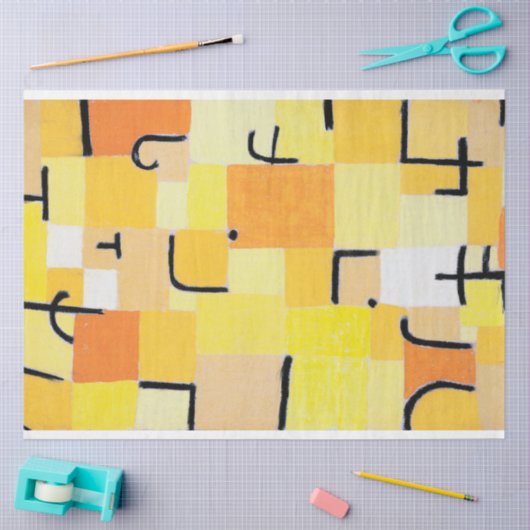 Zeichen in Gelb, Paul Klee Seidenpapier (Basteln)