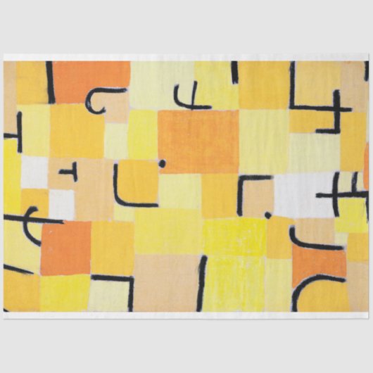 Zeichen in Gelb, Paul Klee Seidenpapier (Vorderseite)