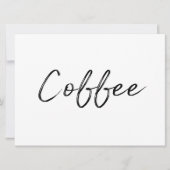 Zeichen "Kaffee" | Stilvolle Handschrift (Vorderseite)