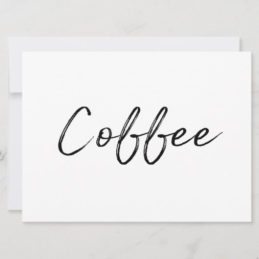 Zeichen "Kaffee" | Stilvolle Handschrift (Vorderseite)