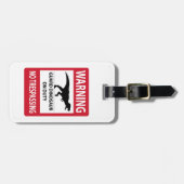 Zeichen "Kein Übertritt" (T-Rex) Gepäckanhänger (Vorderseite horizontal)