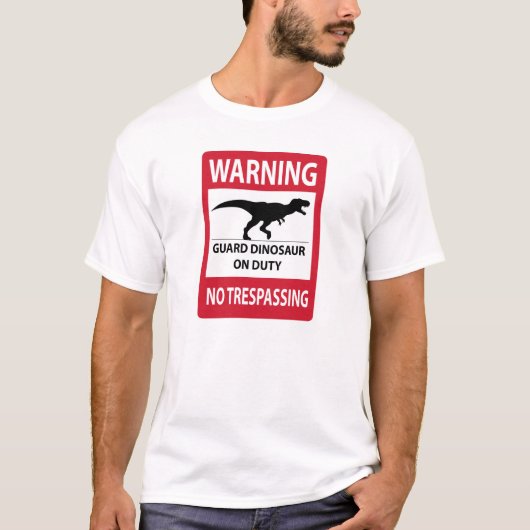 Zeichen "Kein Übertritt" (T-Rex) T-Shirt (Vorderseite)