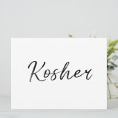 Zeichen "Kosher" | Stilvolle Handschrift (Stehend Vorderseite)