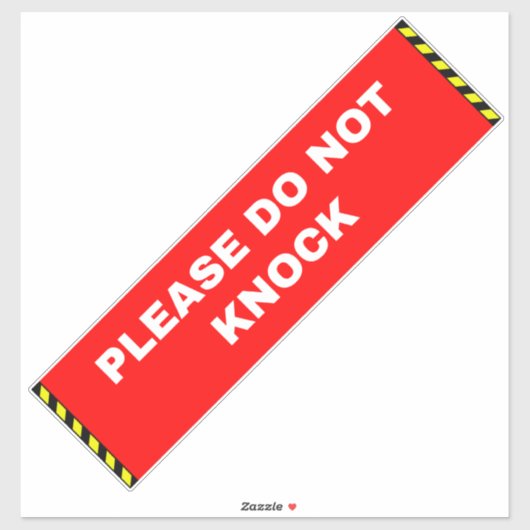 Zeichen nicht klopfen - rot aufkleber (Blatt)