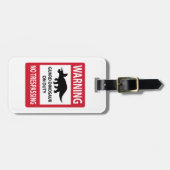 Zeichen "No Trespassing" (Triceratops) Gepäckanhänger (Vorderseite horizontal)