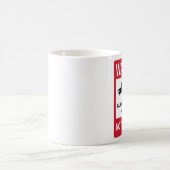 Zeichen "No Trespassing" (Triceratops) Kaffeetasse (Mittel)