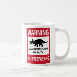 Zeichen "No Trespassing" (Triceratops) Kaffeetasse