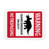 Zeichen "No Trespassing" (Triceratops) Magnet (Horizontal)
