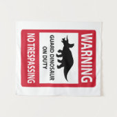Zeichen "No Trespassing" (Triceratops) Wandteppich (Vorderseite (Horizontal))