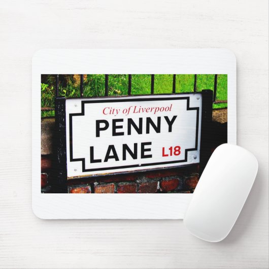 Zeichen Pennyweg Liverpools England Mousepad (Mit Mouse)