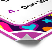 Zeichen-Plakate, Fairness - 4 von 6 Poster (Ecke)