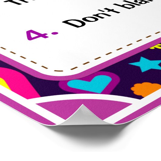 Zeichen-Plakate, Fairness - 4 von 6 Poster (Ecke)