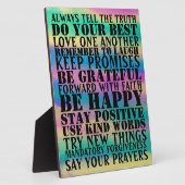 Zeichen positiver Redewendungen Plaque Fotoplatte (Seite)