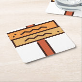 Zeichen Rechteckiger Pappuntersetzer (angewinkelt)