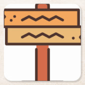 Zeichen Rechteckiger Pappuntersetzer (Vorderseite)