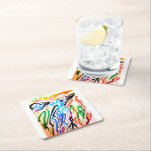 Zeichen Rechteckiger Pappuntersetzer (Vor Ort)