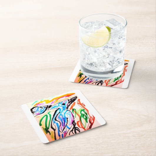 Zeichen Rechteckiger Pappuntersetzer (Vor Ort)