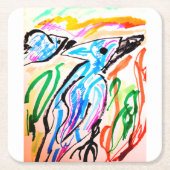 Zeichen Rechteckiger Pappuntersetzer (Vorderseite)