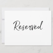 Zeichen "Reserviert" | Stilvolle Handschrift Einladung (Vorderseite)