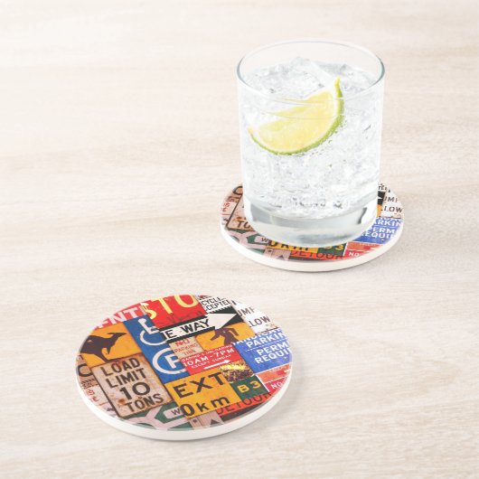 Zeichen Sandstein Untersetzer (Seite)