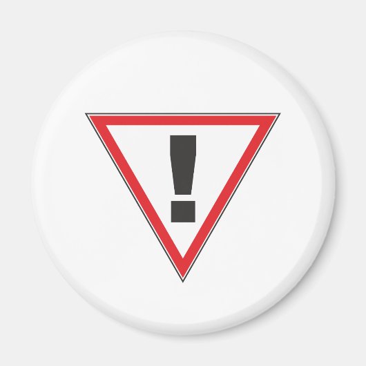 Zeichen sign Ausrufezeichen exclamation mark Magnet (Vorne)