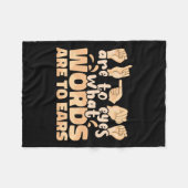 Zeichen sind für die Augen, was Worte für Ohren Si Fleecedecke (Vorderseite (Horizontal))