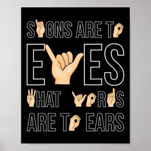 Zeichen sind zu sehen, dass ... Signing Language D Poster