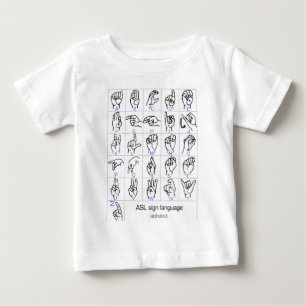 ZEICHEN-SPRACHalphabet-Baby-Shirt Baby T-shirt