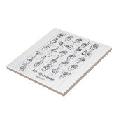 ZEICHEN-SPRACHalphabet-Keramikfliese Fliese (Seite)